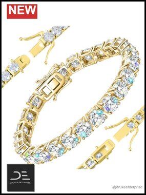 Moissanite Tennis Bracelet Sterling Silver GRA Certified Hypoallergenic 3mm